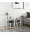 vidaXL Bed Cabinets 2 pcs White 40x30x40 cm Engineered Wood