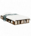 vidaXL Bed Frame Smoked Oak 90x190 cm Single Engineered Wood