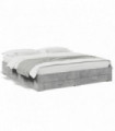 vidaXL Bed Frame with Drawers Concrete Grey 180x200 cm Super King Engineered Wood