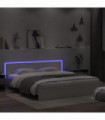 vidaXL Bed Frame with Headboard and LED White 200x200 cm
