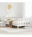 vidaXL Bed Frame without Mattress White 90x200 cm Solid Wood Pine