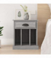 vidaXL Bedside Cabinet Grey Sonoma 43x36x50 cm