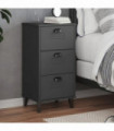 vidaXL Bedside Cabinet VIKEN Anthracite Grey Engineered Wood