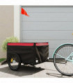 vidaXL Bike Trailer Black and Red 45 kg Iron