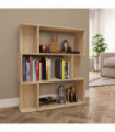 vidaXL Book Cabinet/Room Divider Sonoma Oak 80x24x96 cm Engineered Wood