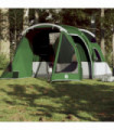 vidaXL Camping Tent Tunnel 4-Person Green Waterproof