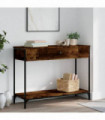 vidaXL Console Table Smoked Oak 100x34.5x75 cm Engineered Wood
