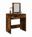 vidaXL Dressing Table with Mirror Smoked Oak 73x46.5x120 cm
