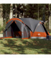 vidaXL Family Tent Tipi 8-Person Grey and Orange Waterproof