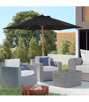 Wood Garden Parasol Canopy