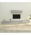 4 Piece TV Cabinet Set Concrete Grey Engineered Wood