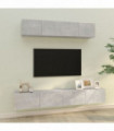 4 Piece TV Cabinet Set Concrete Grey Engineered Wood