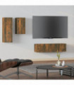 4 Piece TV Cabinet Set Smoked Oak Engineered Wood