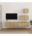 4 Piece TV Cabinet Set Sonoma Oak Engineered Wood