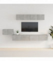 5 Piece TV Cabinet Set Concrete Grey Engineered Wood