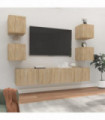 6 Piece TV Cabinet Set Sonoma Oak Engineered Wood