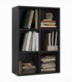 HOMCOM Cubic Cabinet Bookcase Storage Shelves for Home Office, Black