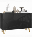 HOMCOM Freestanding Storage Cabinet with Adjustable Shelves for Living Room