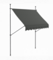 Outsunny 2.5 x 1.2m Freestanding Retractable Awning, Non-Screw Garden Awning