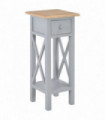 Side Table Grey 27x27x65.5 cm Wood