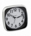 Alarm Clock Black Silver Classic Non ticking Sweeping seconds Backlight snooze