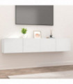 TV Cabinets 2 pcs White 80x30x30 cm Engineered Wood