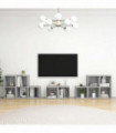 vidaXL 8 Piece TV Cabinet Set Concrete Grey Engineered Wood