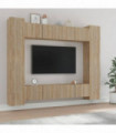 vidaXL 8 Piece TV Cabinet Set Sonoma Oak Engineered Wood