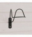 vidaXL Helmet Rack for Equestrian Wall Mounted Black Steel