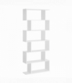 Particle Board 6-Tier Asymmetrical Shelving Unit White