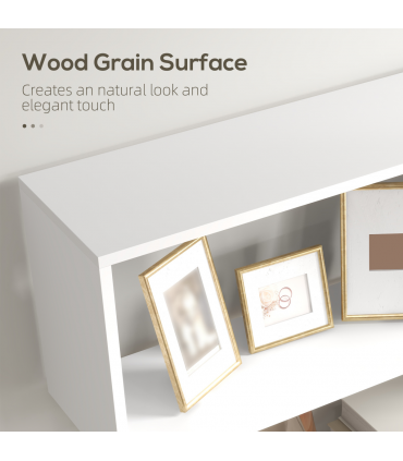 Particle Board 6-Tier Asymmetrical Shelving Unit White