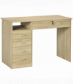 Computer Desk Writing Desk with Five Drawers for Home Office Oak