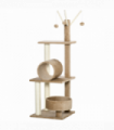 1.21m Cat Tree Tower w/Sisal Scratching Posts Bed Tunnel Toy Pawhut