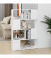 Book Cabinet Room Divider White 80x24x124.5 cm Engineered Wood
