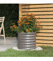 Garden Planter Powder-coated Steel 40x40x36 cm Grey