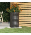 Garden Planter Powder-coated Steel 40x40x68 cm Anthracite