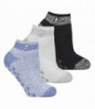 Heat Holders - 3 Pack Ladies Low Cut Slipper Socks (4-8 / PISA - Blk/Den/Gry)