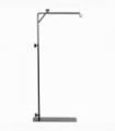 PawHut Reptile Lamp Stand, 86-129Hcm Adjustable Lamp Holder w/ Base, Hook