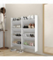 vidaXL Wall Shoe Cabinets 4 pcs White 60x18x60 cm Engineered Wood