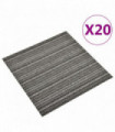 Carpet Floor Tiles 20 pcs 5 m² 50x50 cm Striped Anthracite