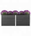 Garden Raised Bed 250x50x91 cm WPC Grey