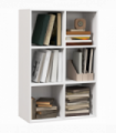 HOMCOM Cubic Cabinet Bookcase Storage Shelves for Home Office, White