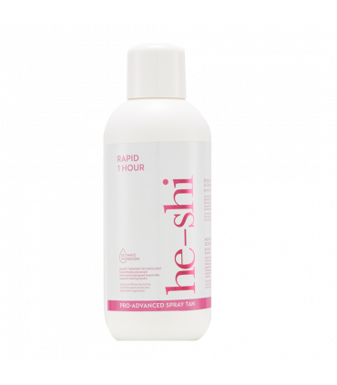 Spray Tan Solution He-Shi Rapid 1 Hour 1L Medium to Dark Tan 10% Natural DHA