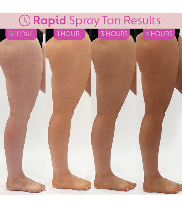 Spray Tan Solution He-Shi Rapid 1 Hour 1L Medium to Dark Tan 10% Natural DHA