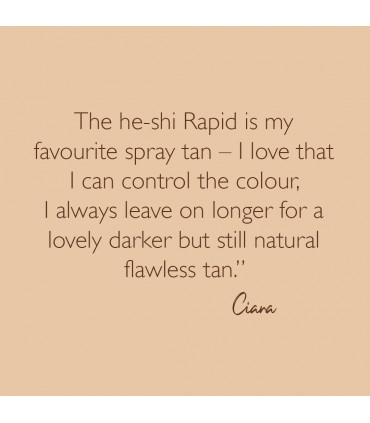 Spray Tan Solution He-Shi Rapid 1 Hour 1L Medium to Dark Tan 10% Natural DHA