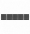 Fence Panel Set WPC 872x186 cm Black