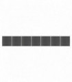 Fence Panel Set WPC 1218x186 cm Black