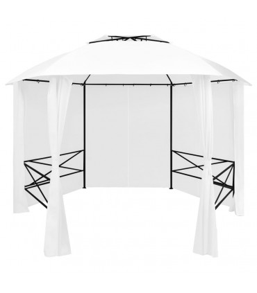 vidaXL Garden Marquee with Curtains 360x312x265 cm White 180 g/m²
