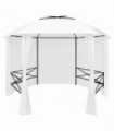 vidaXL Garden Marquee with Curtains 360x312x265 cm White 180 g/m²