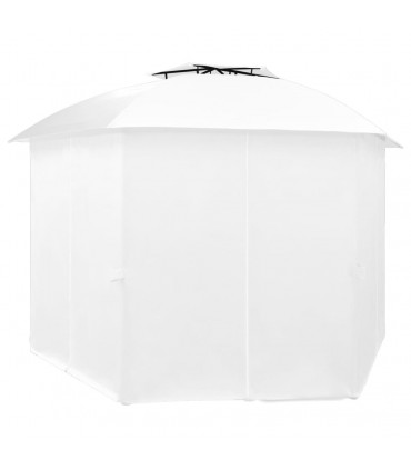 vidaXL Garden Marquee with Curtains 360x312x265 cm White 180 g/m²